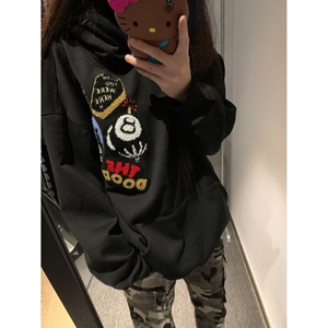 1506/Q5060/P58情侣春秋冬美式连帽宽松百搭卫衣高街男女1图片