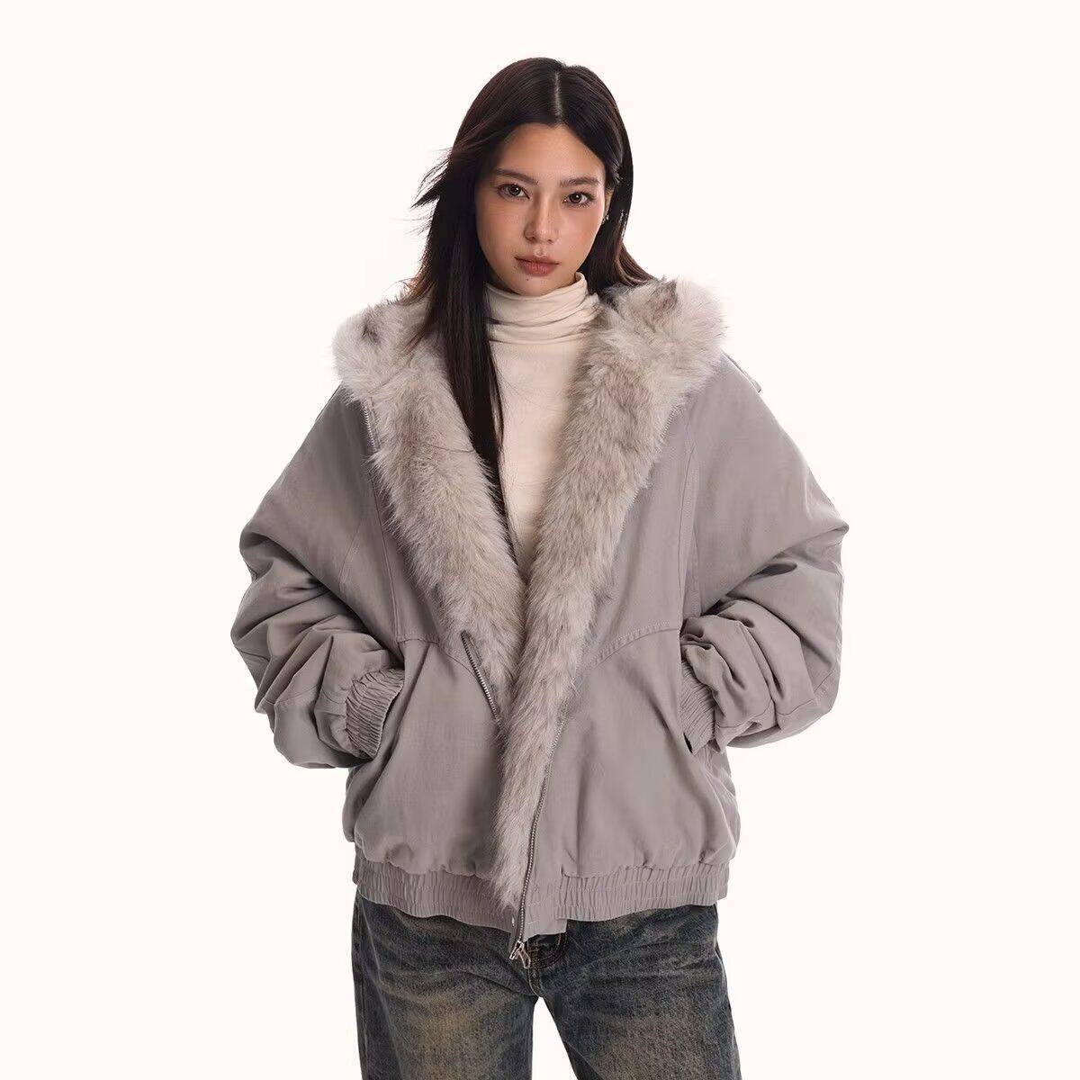 1506/Q86130/P90潮座山雕毛绒连帽棉服男女2025冬季加厚棉衣1,男装棉衣,星座1506