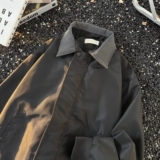 1506/QA2190/P59PU皮夹克男女港风街头潮牌棕色皮衣外套1，男装夹克，星座1506