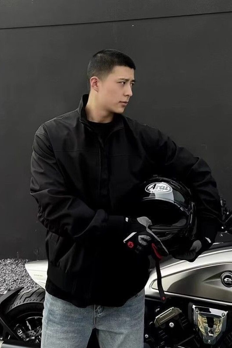 黑色痞帅美式三防飞行员夹克男款春秋季高级感户外工装外套棒球服,男装夹克,星座1506