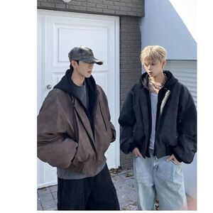 1506/QWT920/P73春秋痞帅外套男高街潮牌港风韩版潮流宽松夹克图片