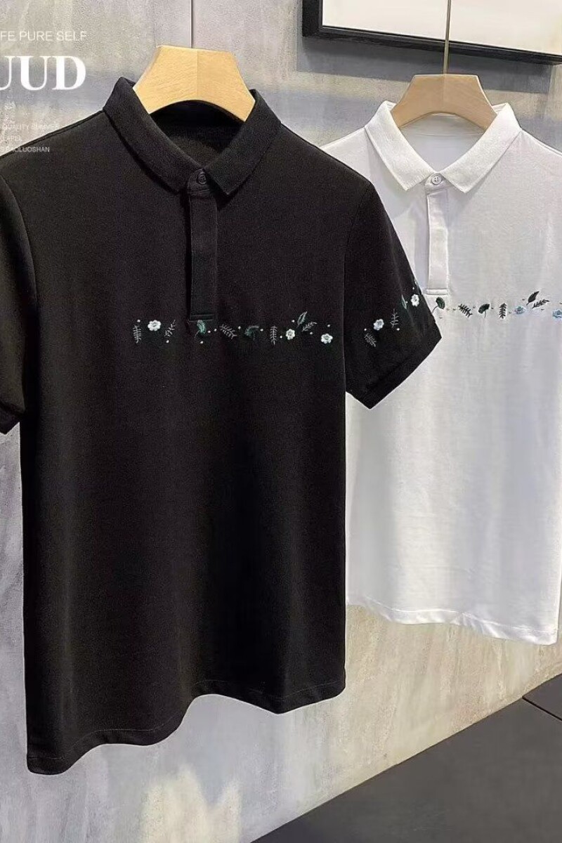 1506/QT3080/P34夏季潮polo衫翻领男t恤宽松保罗衫男士短袖刺绣潮,男装Polo衫,星座1506