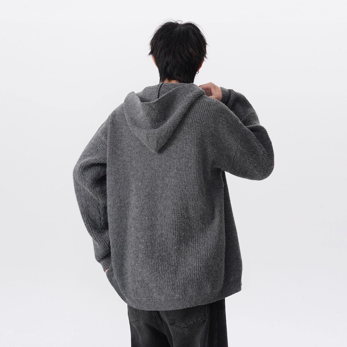 1506/QL1080/P62美式针织开衫外套男秋冬季潮牌毛衣连帽外套1,男装针织衫/毛衣,星座1506