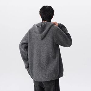 1506/QL1080/P62美式针织开衫外套男秋冬季潮牌毛衣连帽外套1图片