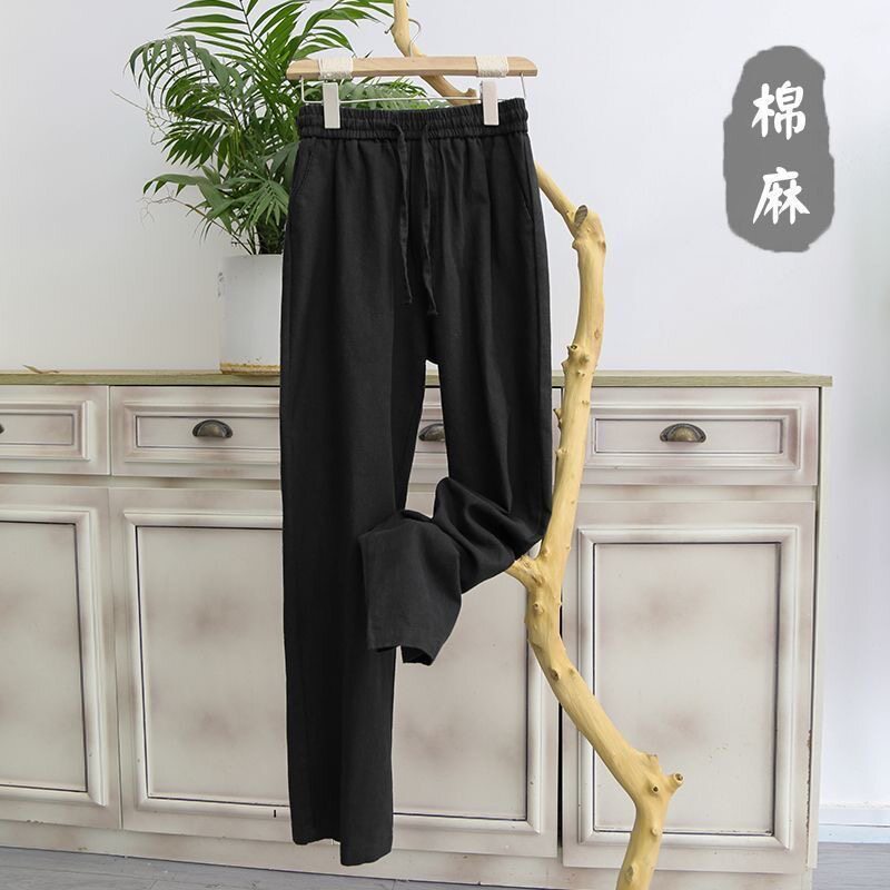 1506/C2裤/P15风裤子男夏薄款休闲裤棉麻男裤长裤宽松直筒裤3,男装休闲裤,星座1506