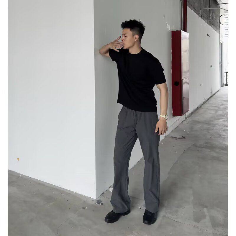 1506/QC950/P50高质量春夏哈伦男裤潮牌垂感小脚男士休闲西裤,男装西裤,星座1506