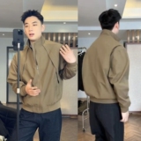 1506/QW50540/P66春秋季新款美式机车服宽松立领外套1，男装工装外套，星座1506