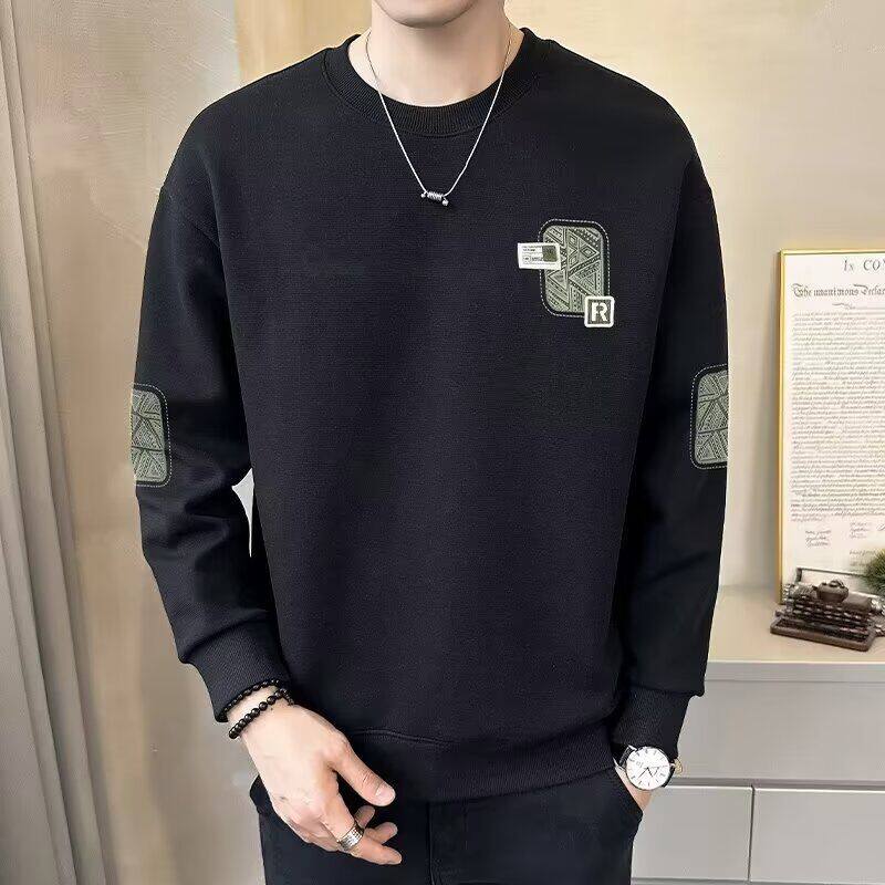 1506/QA0200/P36印花秋冬卫衣男春秋季韩版新款圆领宽松上衣,男装卫衣,星座1506