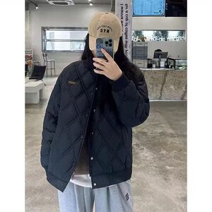 1506/2220/P75菱格棉服男女冬棒球服加厚棉衣棉袄复古外套图片