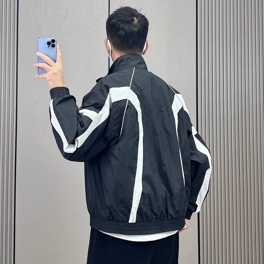 1506/Q8450/P55男士撞色拼接休闲外套轻薄潮流时尚百搭夹克,男装夹克,星座1506