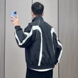 1506/Q8450/P55男士撞色拼接休闲外套轻薄潮流时尚百搭夹克，男装夹克，星座1506