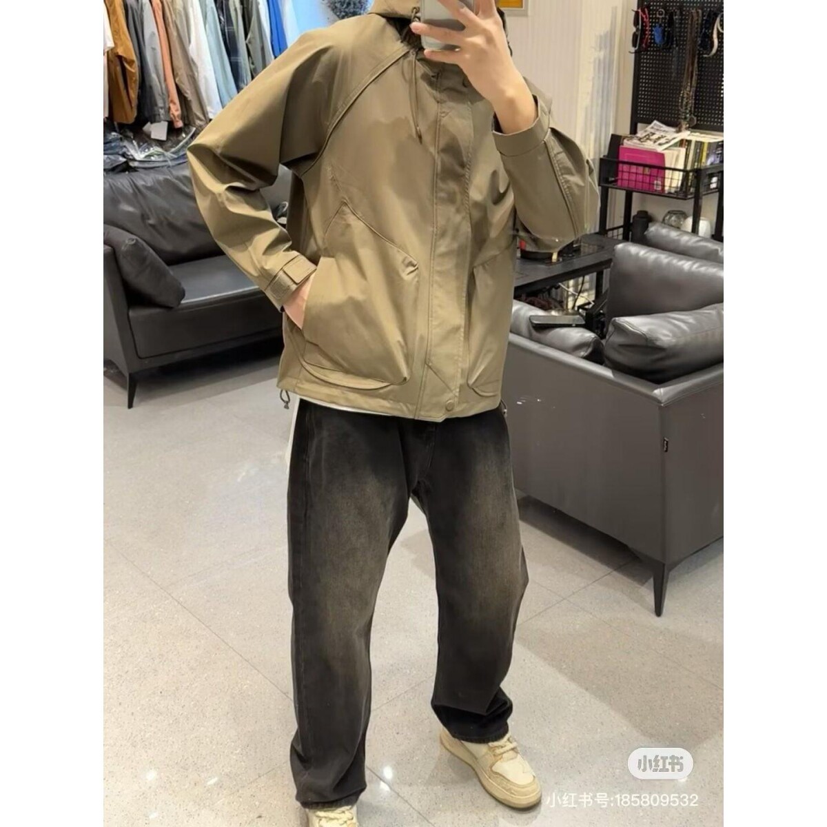 1506/Q2170/P55秋连帽夹克外套男士防风冲锋衣休闲百搭工装上衣男,男装夹克,星座1506