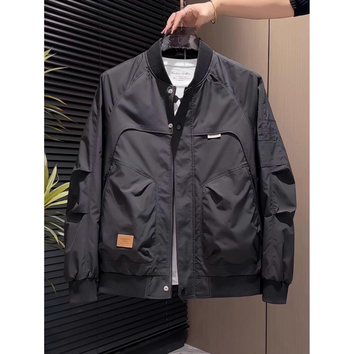 1506/Q76520/P64棒球服夹克男2025秋季新款潮牌工装飞行员外套1图片