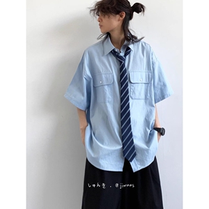 1506/QC1500/P36复古衬衫男夏装宽松趣味新款男装上衣外穿图片