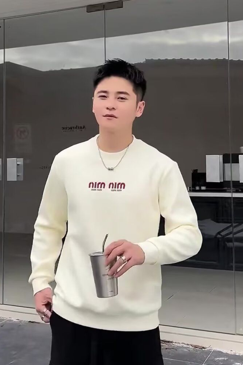1506/QW6110/P37印花秋冬卫衣男春秋季韩版新款圆领宽松上衣，男装卫衣，星座1506