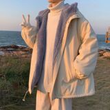 1506/M78531/P74秋冬连帽羊羔绒棉衣宽松韩版潮流百搭2，男装棉衣，星座1506