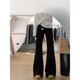 1506/Q9990/P26黑色微喇牛仔裤男修身直筒长裤美式高街弯刀裤子1，男装牛仔裤，星座1506