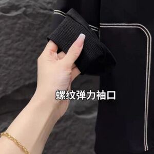 1506/W829411/P40加绒舒适冬装加绒加厚男士圆领套头卫衣外套1图片