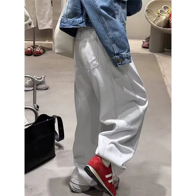 1506/Q195/P44美式复古纯色工装裤男女街头简约锥形休闲长裤潮图片