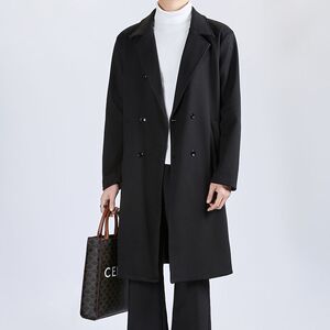 1506/QW130/P94秋冬风衣男中长款毛呢过膝韩式外套大衣英伦风1图片