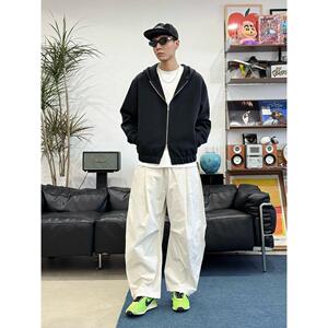 1506/Q335/P47宽松休闲裤男百搭裤子夏季薄款坠感阔腿拖地长裤图片
