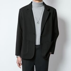 1506/QW140/P72高级感休闲西服套装男士垂感宽松韩版外套1图片