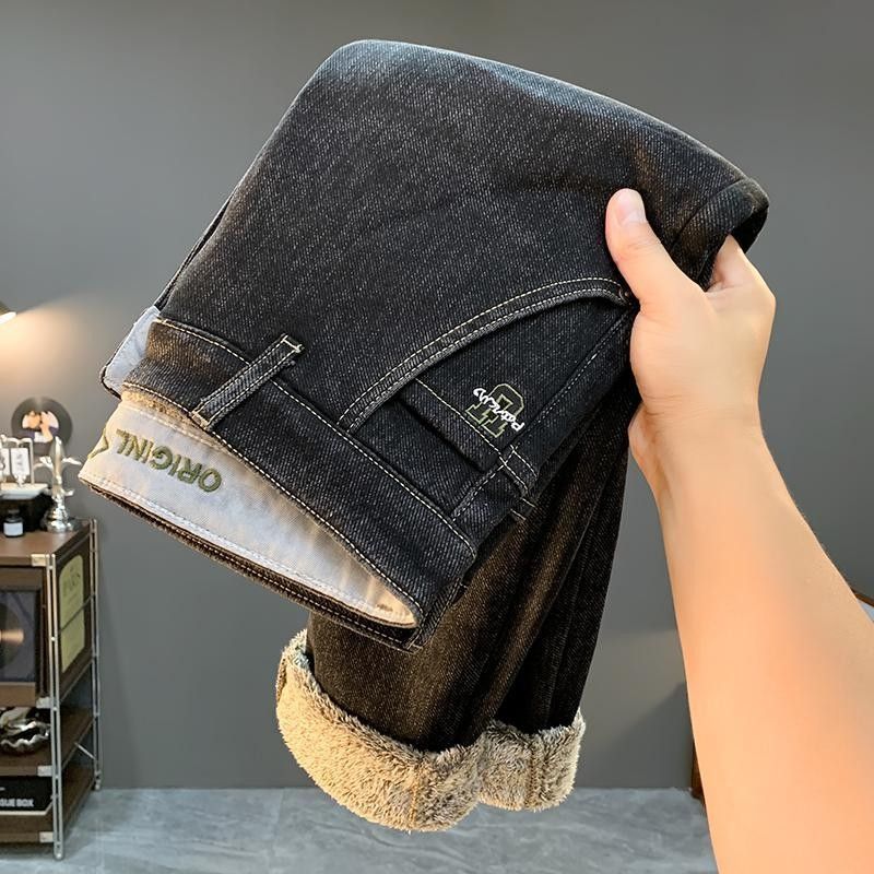 1506/Q517加绒0/P61一体绒男士牛仔裤加绒加厚保暖修身小脚裤1,男装牛仔裤,星座1506