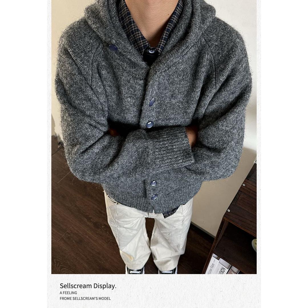 1506/Q31920/P59秋冬开衫毛衣美式复古休闲V领针织衫男纯色外套1,男装针织衫/毛衣,星座1506