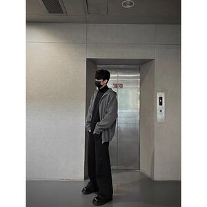 1506/QL1080/P62连帽开衫毛衣慵懒风韩系男装秋季外套针织上衣1图片