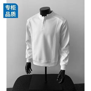 1506/QSA160/P47春季新款套头立领开衫卫衣男士美式运动休闲上衣1图片
