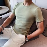 1506/QT8640/P28夏季男韩版潮修身男士百搭短袖t恤1，男装T恤，星座1506