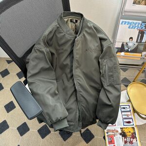 1506/QA360/P79秋冬季美式大码胖子刺绣情侣外套加厚飞行员夹克1图片