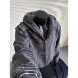 1506/QW070/P77秋冬新款开衫毛衣美式慵懒风V领针织衫男纯色外套，男装针织衫/毛衣，星座1506
