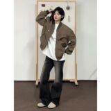 1506/QWT560/P66美式复古工装夹克男女秋季休闲宽松做旧外套潮牌，女装短外套，星座1506