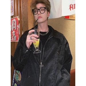 1506/Q8440/P63秋外套男ins高街潮牌原宿风韩版潮流宽松夹克潮牌图片