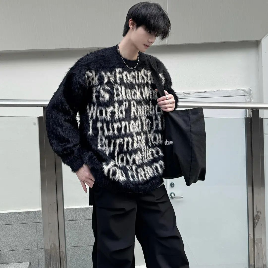 1506/ML1041/P59美式复古海马毛毛衣针织外套新款2,男装针织衫/毛衣,星座1506