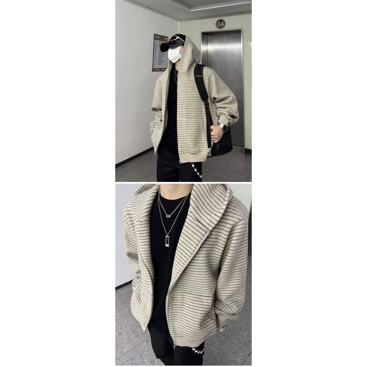 1506/QCL-YT070/P66新款卫衣港风宽松简约连帽卫衣开衫男女同款,男装卫衣,星座1506