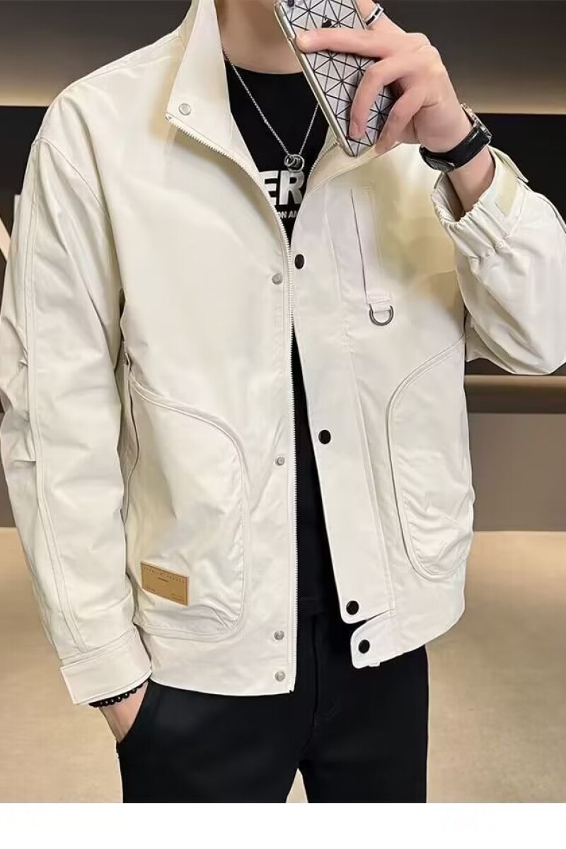 1506/QWT060/P63春秋季潮流港风工装夹克男痞帅冲锋衣服,男装夹克,星座1506