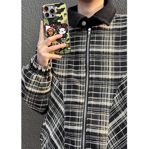 1506/QWT400/P64秋痞帅外套男潮牌原宿风韩版潮流宽松夹克图片