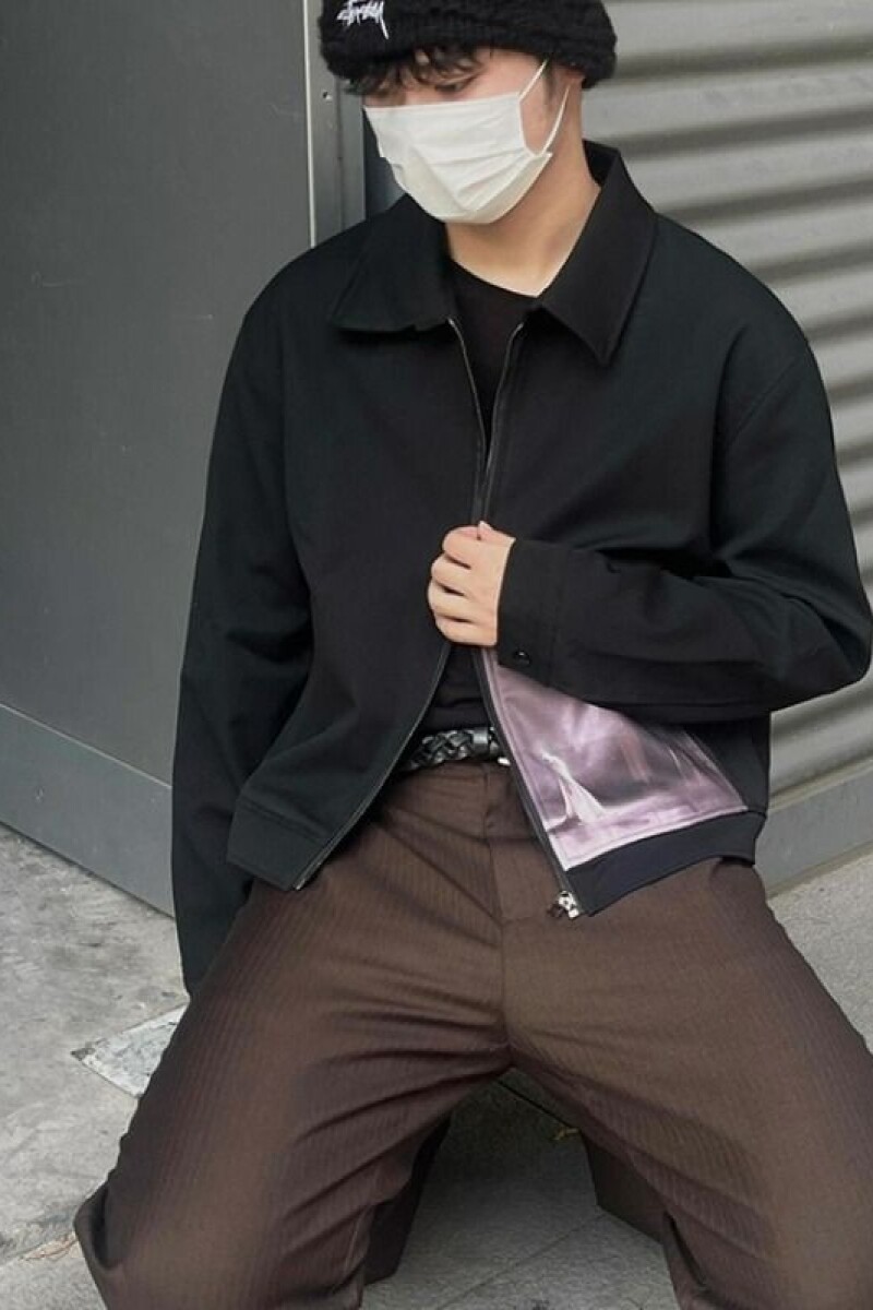 1506/Q6900/P62黑色贴布短款外套男款秋冬潮牌行政夹克潮,男装夹克,星座1506