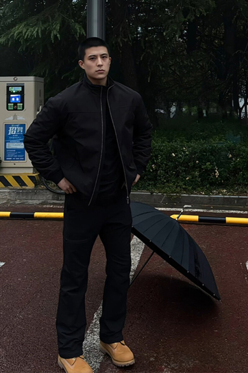 GTLA软壳三防飞行夹克男美式廓形短款教练外套潮牌痞帅立领棒球服,男装夹克,星座1506