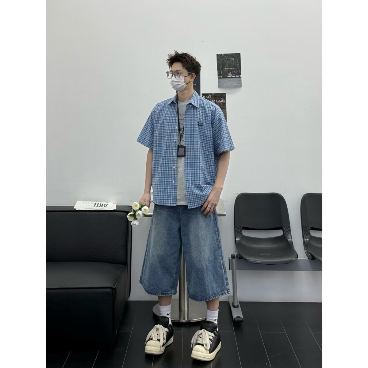 1506/QC1300/P39复古衬衫男夏装港风学生宽松新款男装上衣外穿,男装衬衫,星座1506