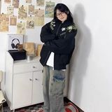 1506/QM5010/P66卫衣男秋季宽松潮牌印花百搭外套夹克潮，男装夹克，星座1506