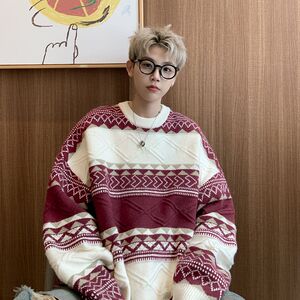 1506/QMY0020/P48毛衣男款冬季美式复古外套慵懒风图片