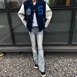 1506/Q85260/P52潮男新款牛仔裤嘻哈ins潮高街潮流痞帅长裤，男装牛仔裤，星座1506