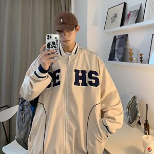 1506/Q6660/P44美式复古棒球服男女春秋季情侣百搭休闲夹克外套1图片