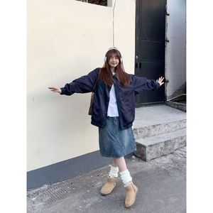 1506/Q6310/P59日系拼接棒球服夹克男秋潮牌宽松拼色情侣工装外套