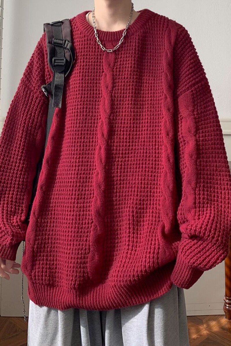 1506/Q5080/P52男款宽松百搭圆领针织衫设计感长袖上衣服,男装针织衫/毛衣,星座1506