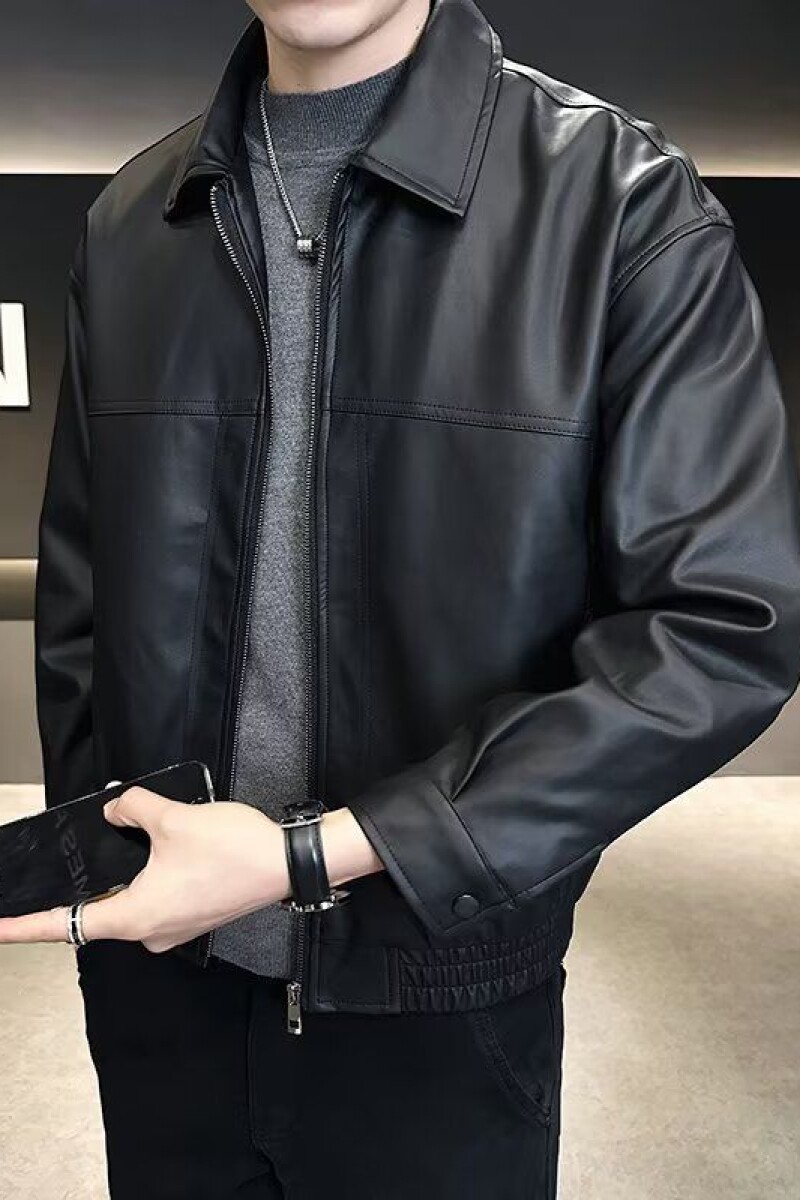 1506/QW970/P64皮衣外套男春秋季新款宽松飞行员翻领皮夹克1,男装夹克,星座1506
