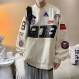 1506/Q72240/P62棒球服男秋大码宽松刺绣外套潮飞行员夹克1，男装夹克，星座1506